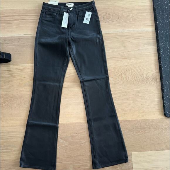 L'AGENCE  Oriana High-Rise Straight-Leg Coated Jeans - Picture 8 of 12